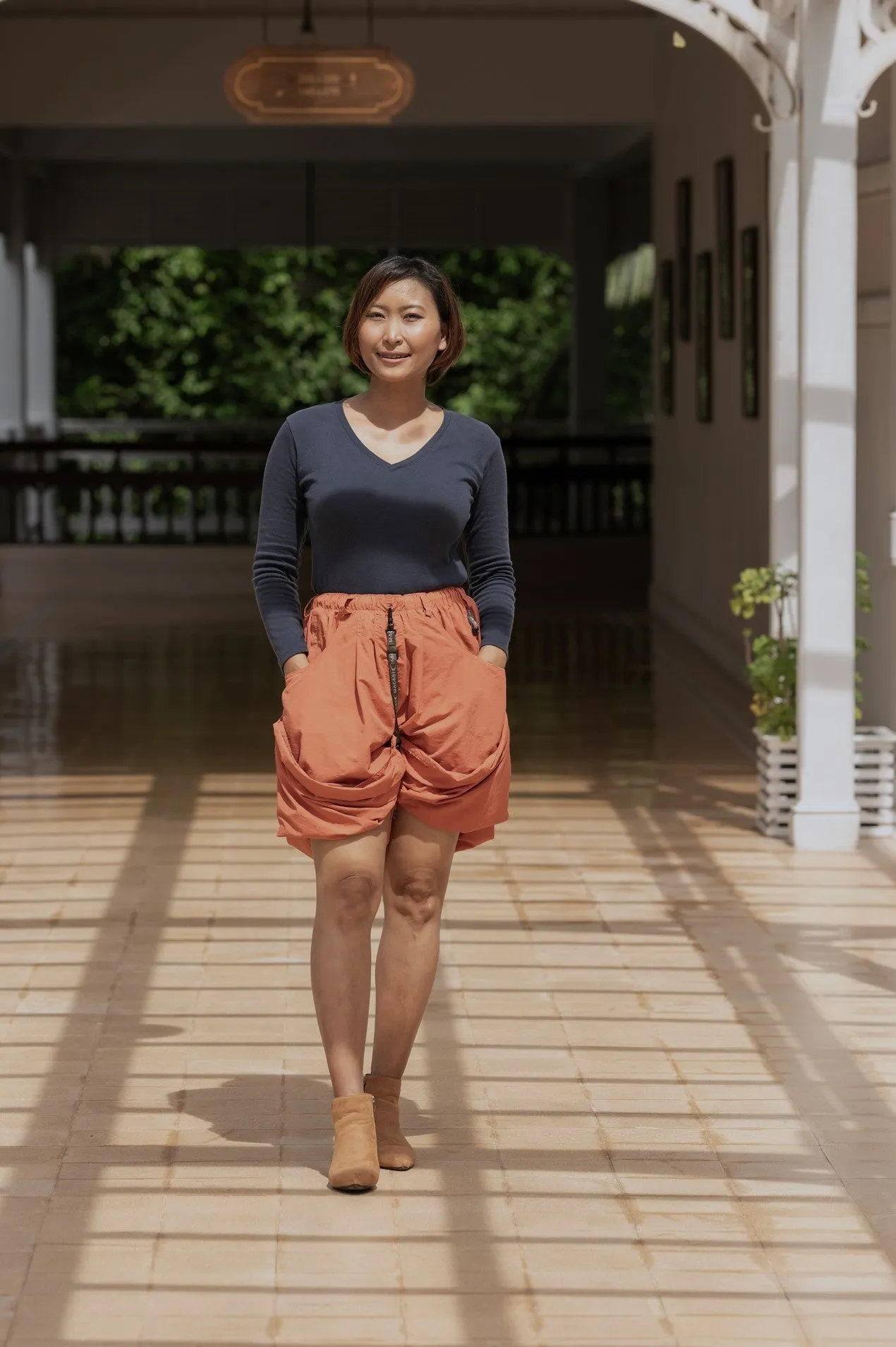 Macabi Slim Skirt - Terra Cotta