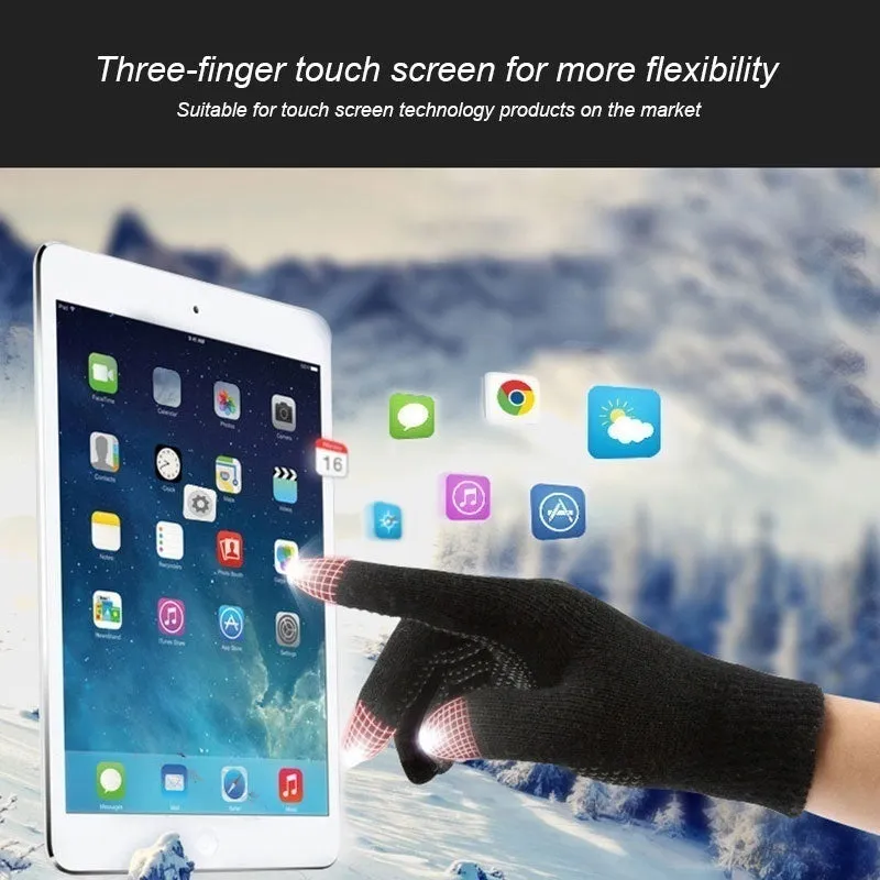 Mens Winter Windproof Cycling Gloves with Touchscreen Compatibility