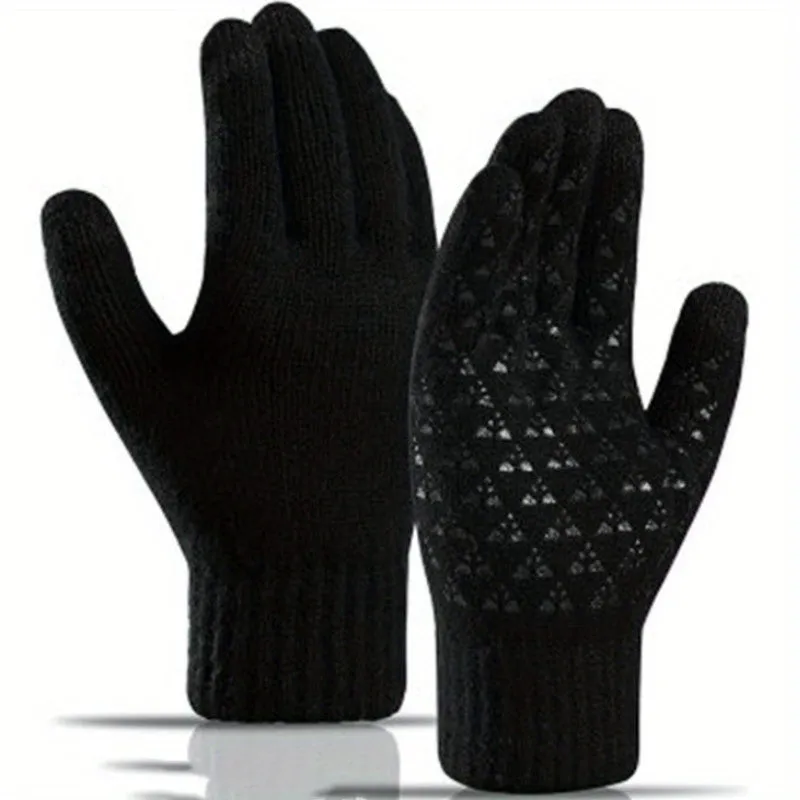 Mens Winter Windproof Cycling Gloves with Touchscreen Compatibility