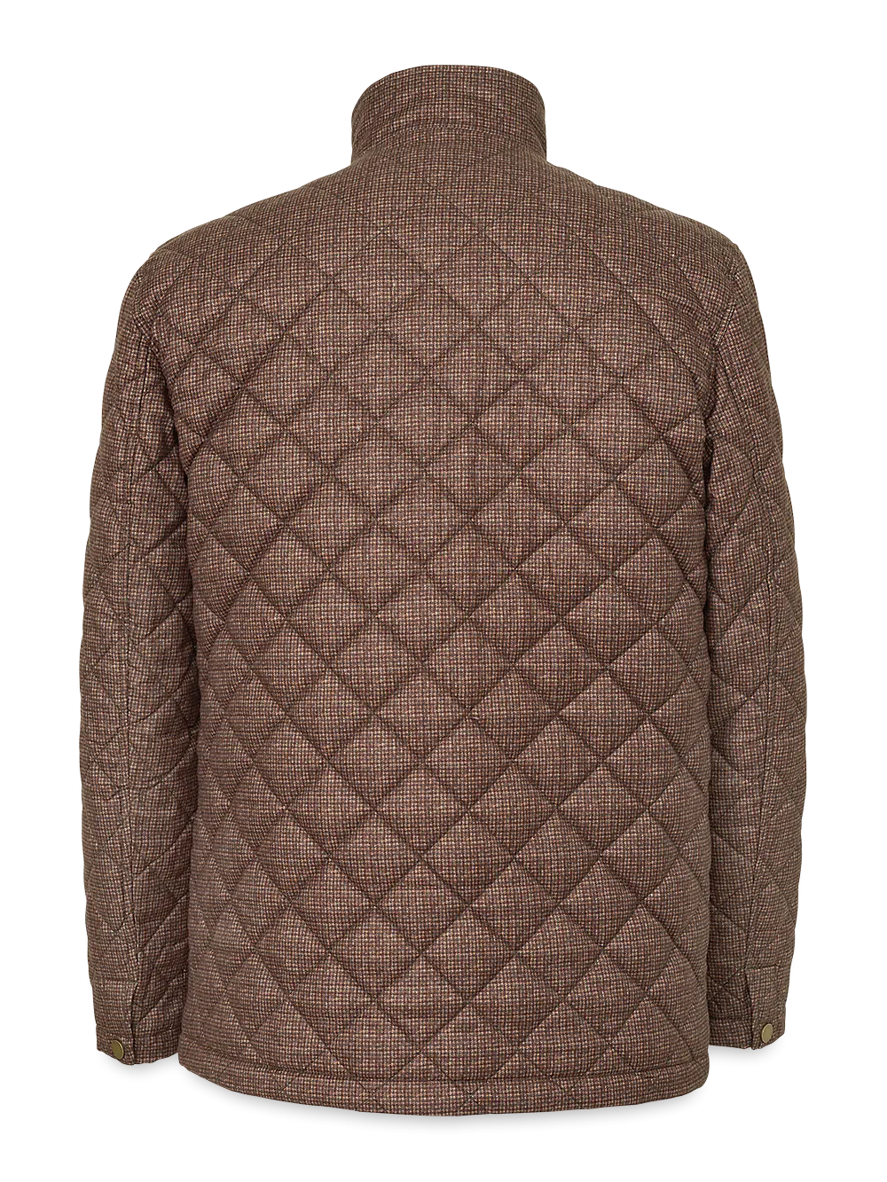 Microfiber Houndstooth Quilted Jacket - Multi