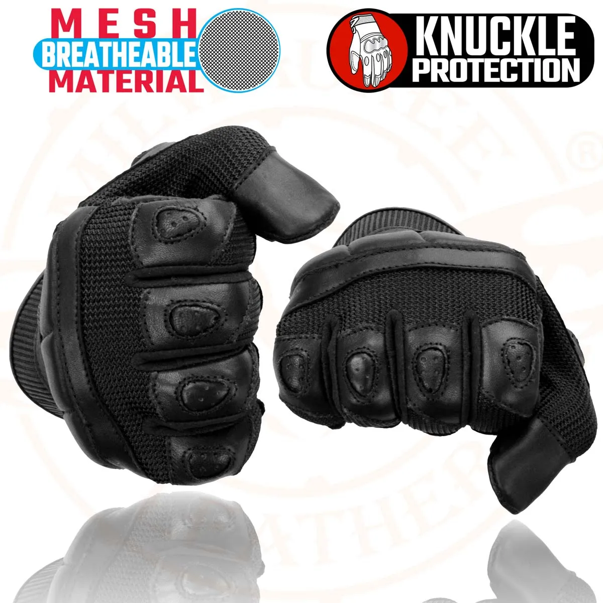Milwaukee Leather SH802 Women's Black Leather and Mesh Racing