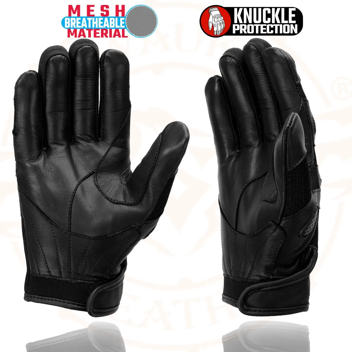 Milwaukee Leather SH802 Women's Black Leather and Mesh Racing