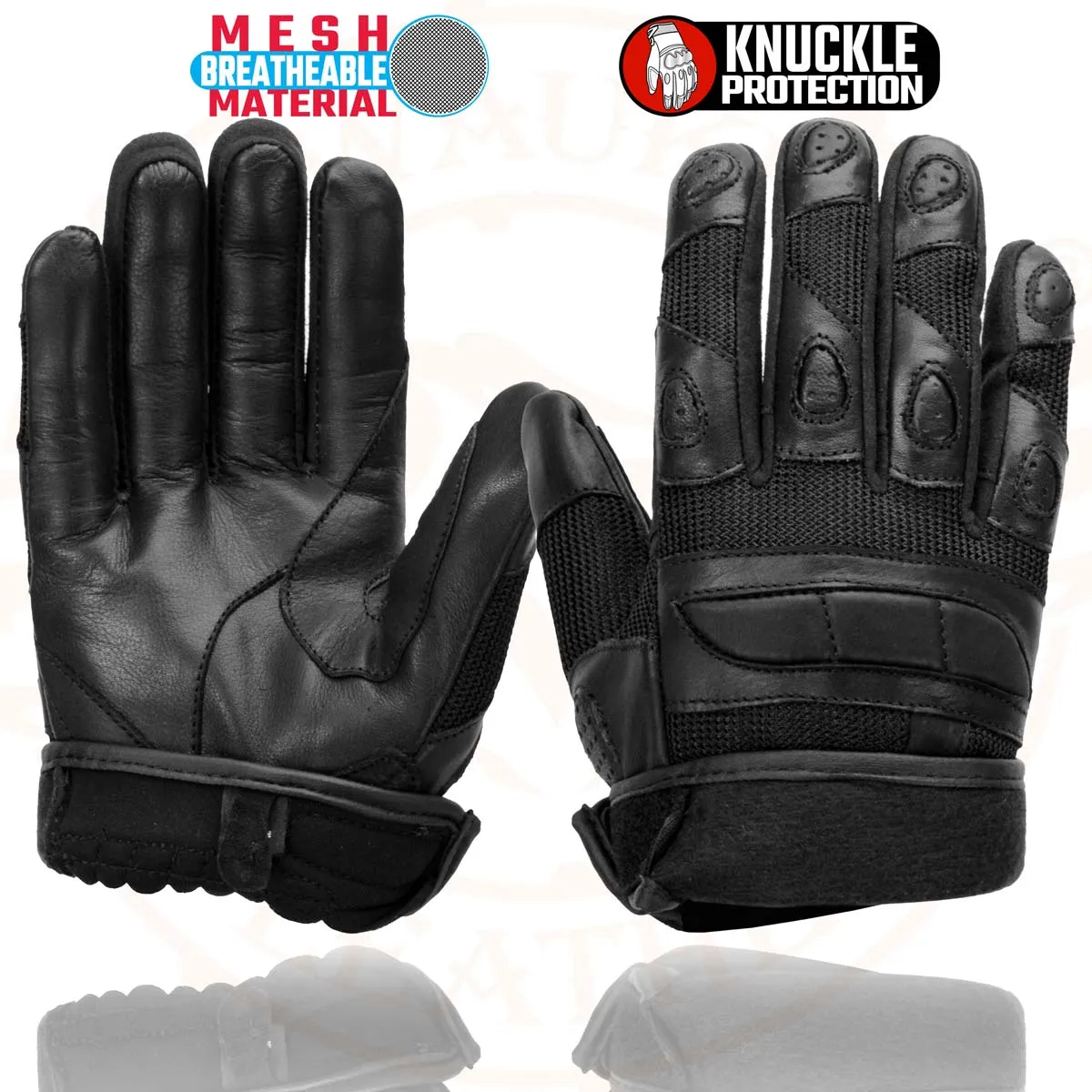 Milwaukee Leather SH802 Women's Black Leather and Mesh Racing