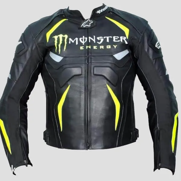 Monster Energy Motorbike Racing Leather Jacket
