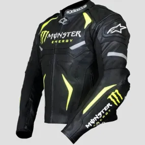 Monster Energy Motorbike Racing Leather Jacket