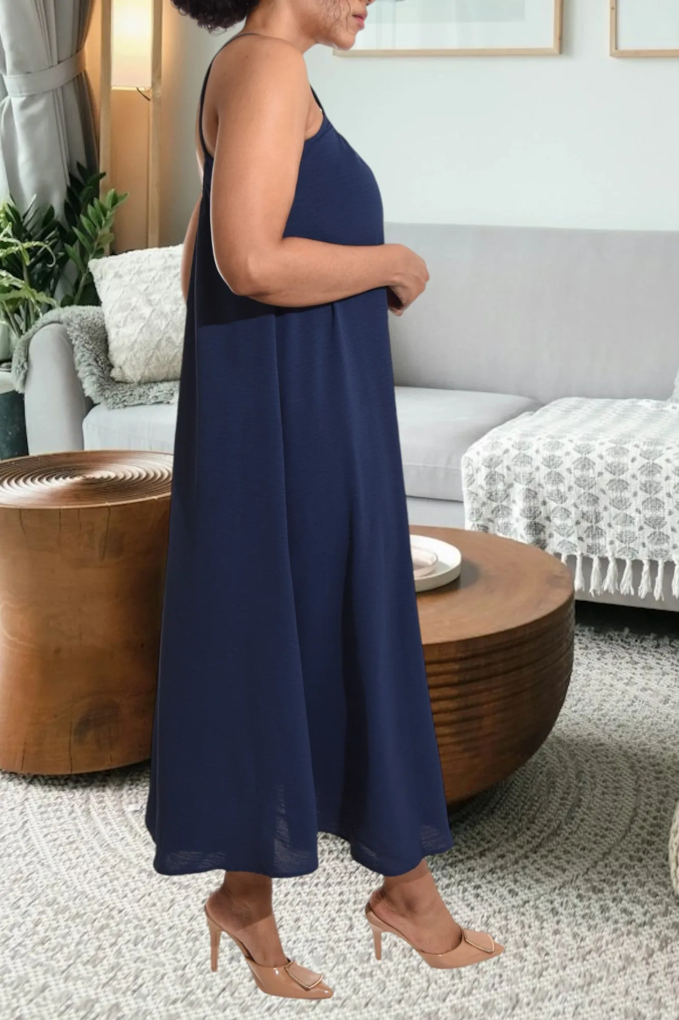 Navy Strappy Maxi Dress