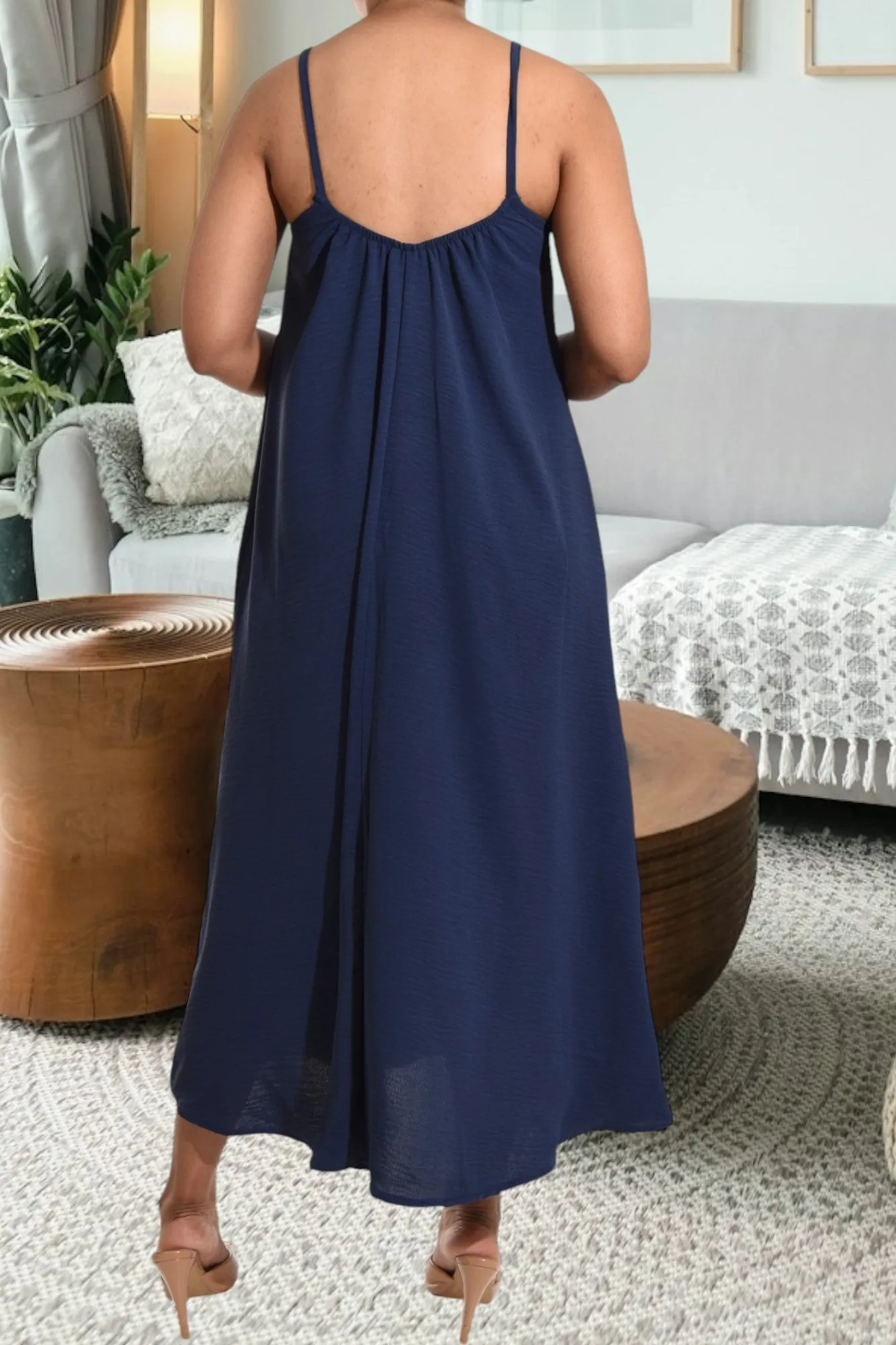 Navy Strappy Maxi Dress