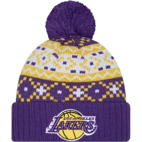 NBA Los Angeles Lakers New Era Nostalgia Knit Hat