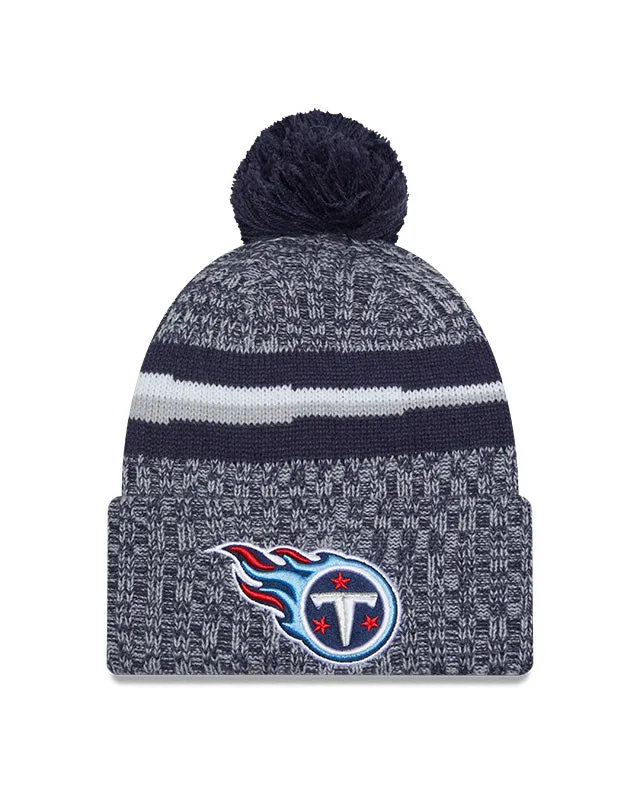 New Era Men's NFL Tennessee Titans Sideline 23 Sport Pom Knit