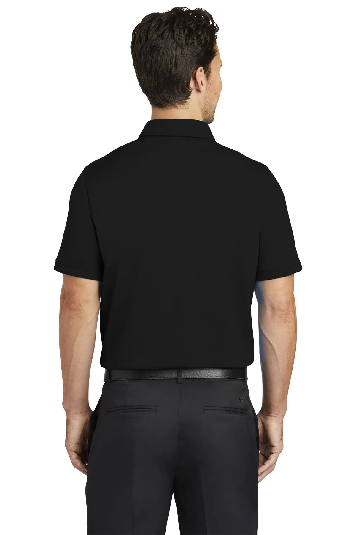 Nike Dri-FIT Icon Pique Modern Fit Custom Polos, Black