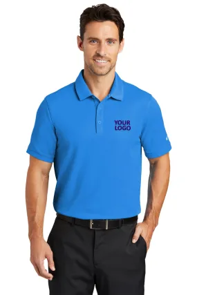 Nike Dri-FIT Icon Pique Modern Fit Custom Polos, Light Photo Blue