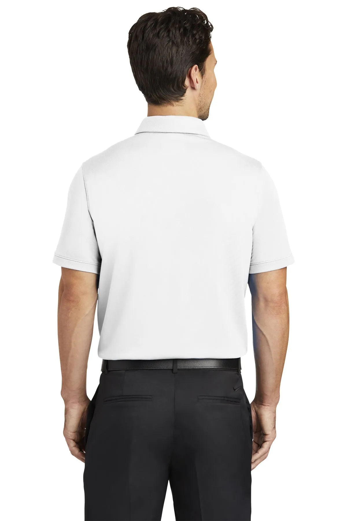 Nike Dri-FIT Icon Pique Modern Fit Custom Polos, White