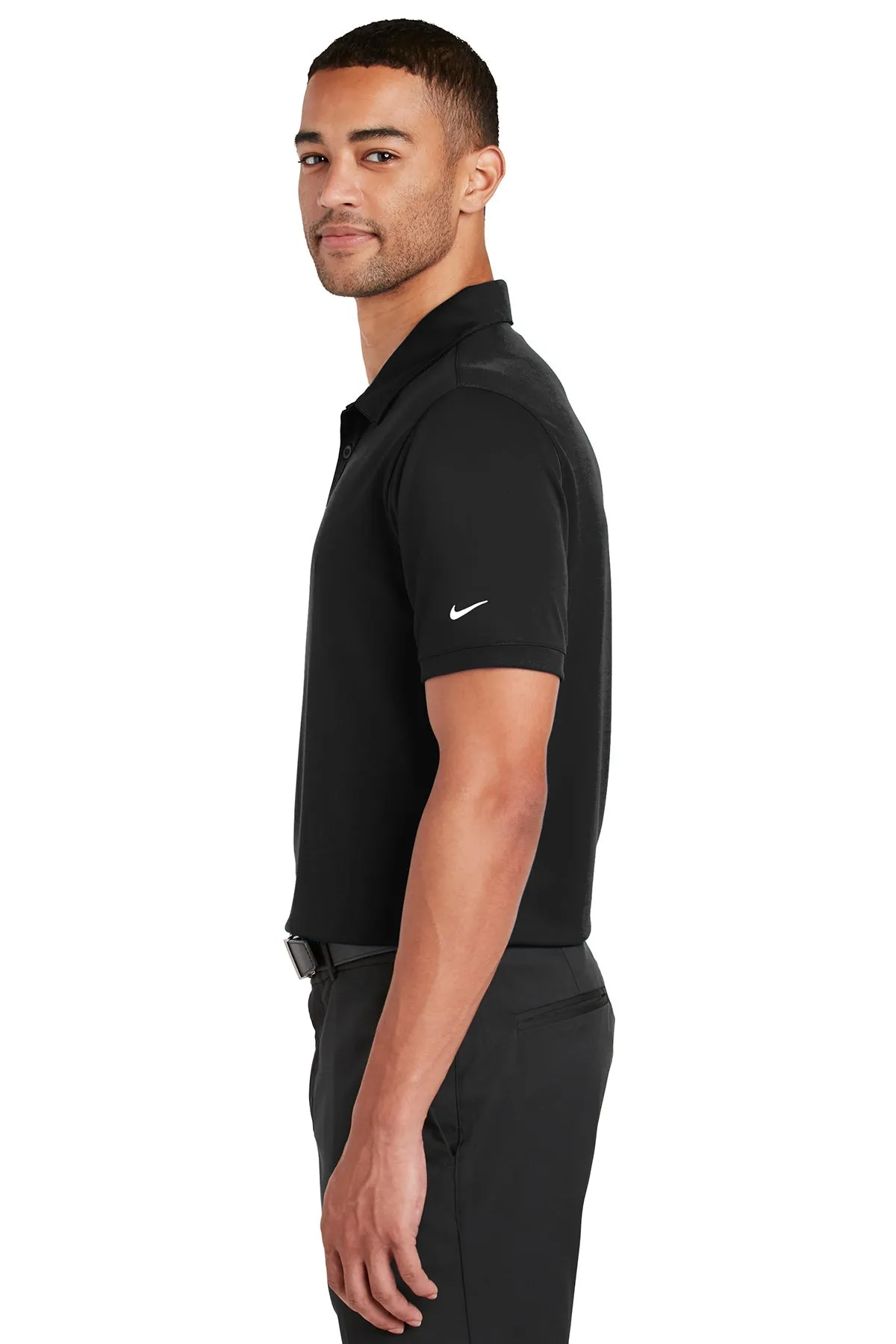 Nike Dri-FIT Players Modern Fit Custom Polos, Black