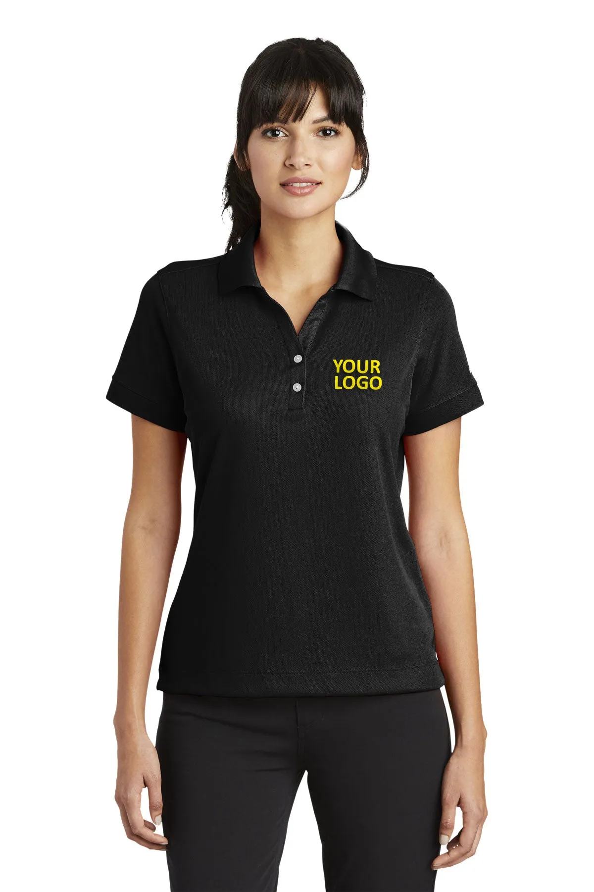 Nike Ladies Dri-FIT Classic Custom Polos, Black