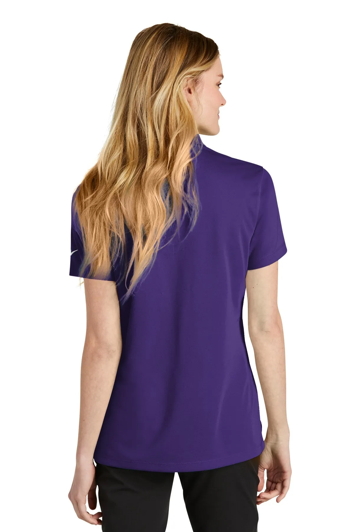 Nike Ladies Dri-FIT Micro Pique Customized Polos, Court Purple