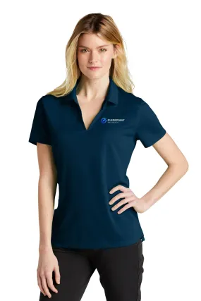 Nike Ladies Dri-FIT Micro Pique  Polo, Navy [GuidePoint Security]