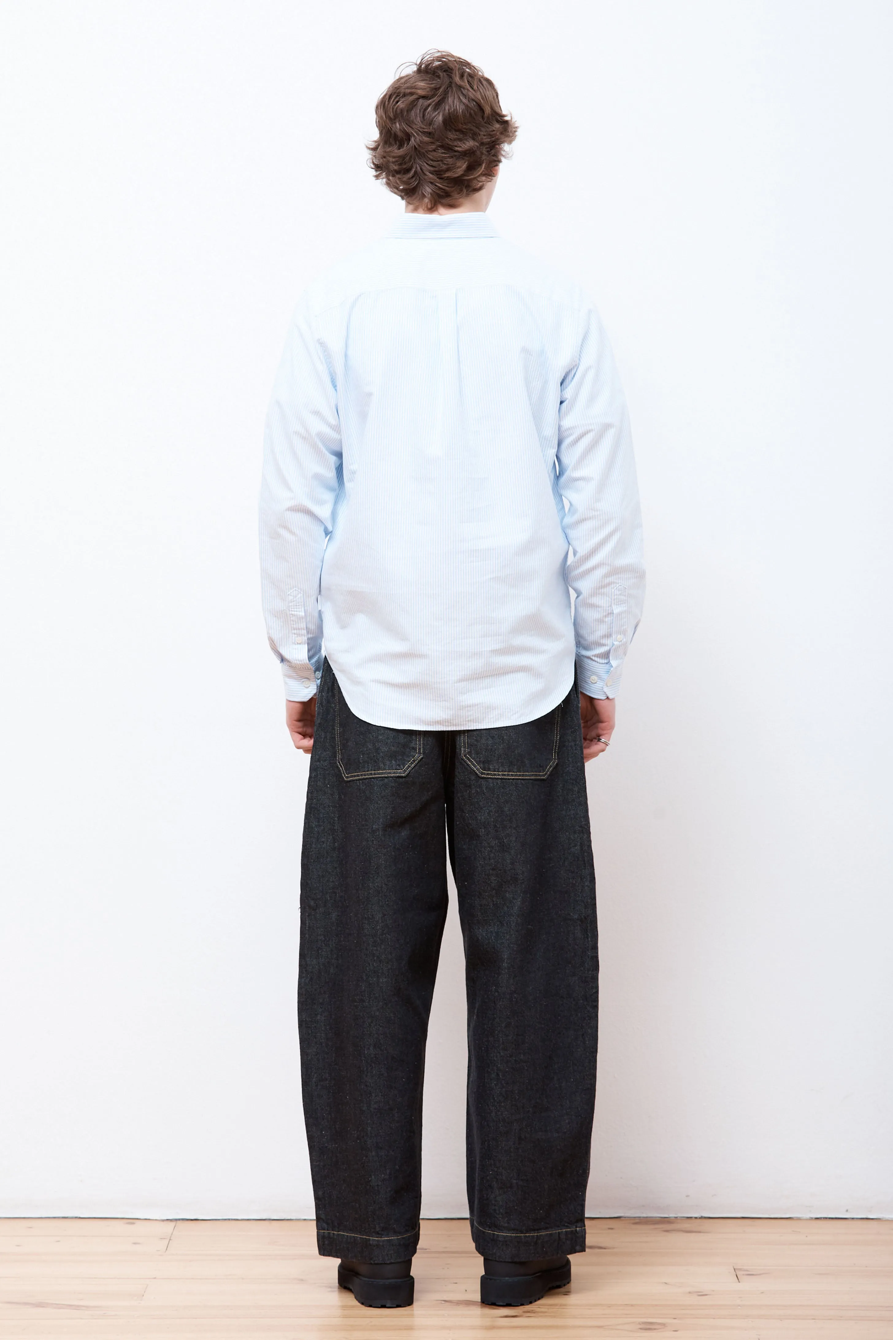 Norse Standard Oxford BD Shirt Pale Blue Stripe