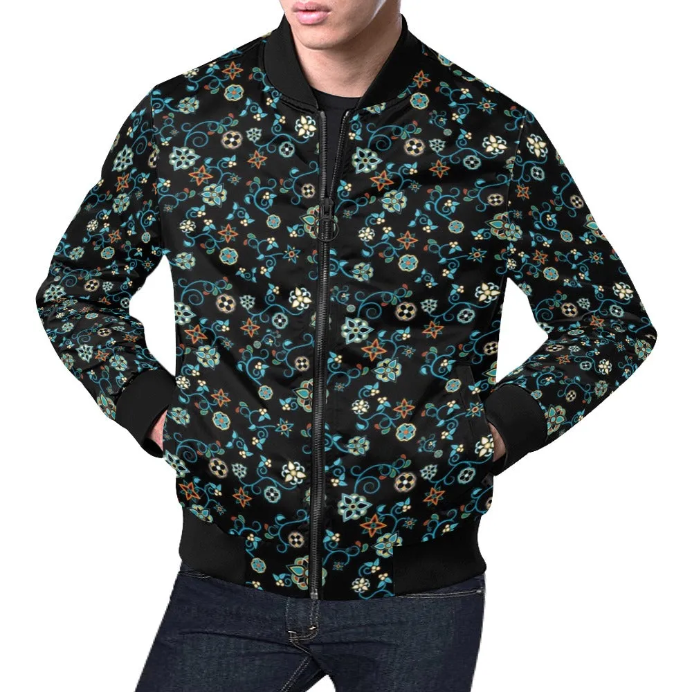 Ocean Bloom Bomber Jacket for Men