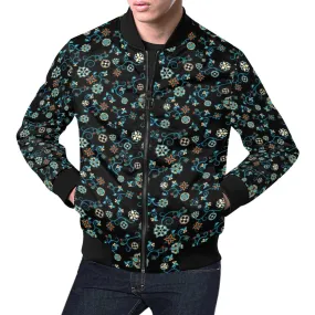 Ocean Bloom Bomber Jacket for Men