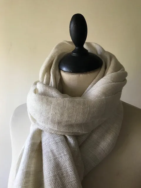Pale Cream Cashmere Shawl