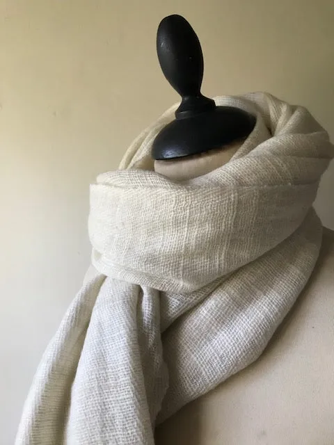 Pale Cream Cashmere Shawl