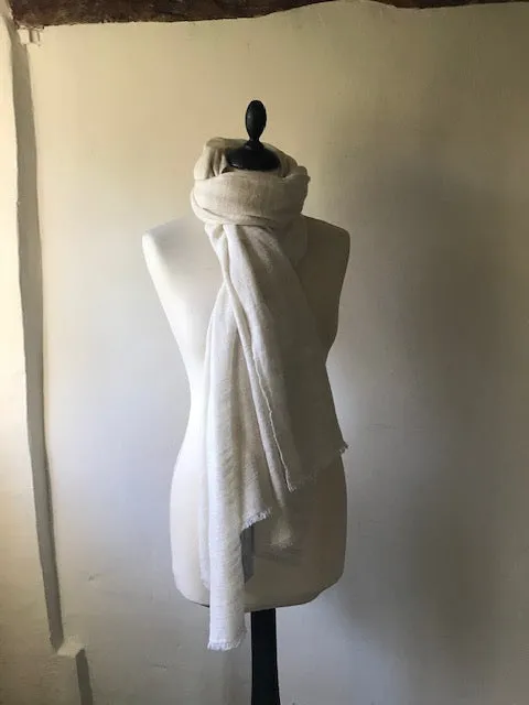 Pale Cream Cashmere Shawl