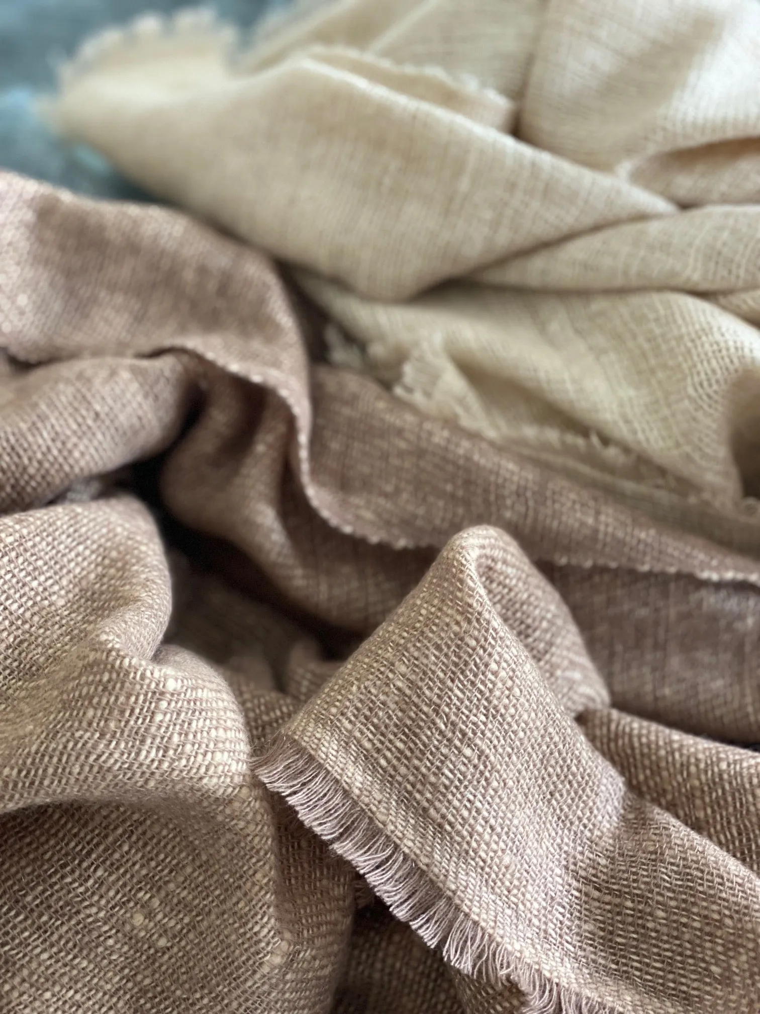Pale Cream Cashmere Shawl