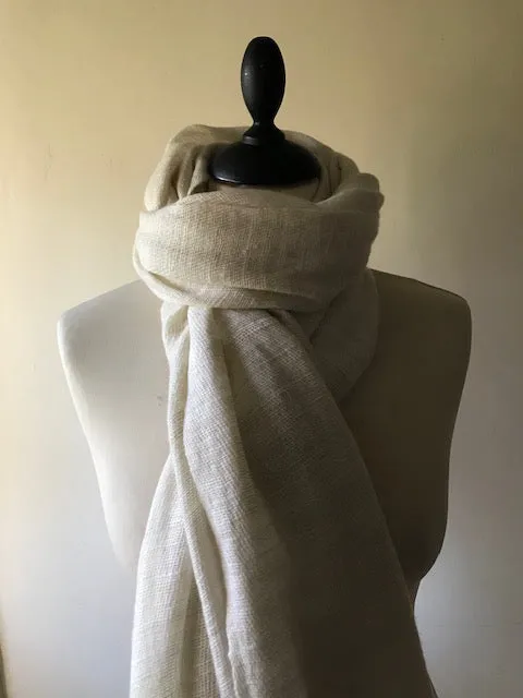 Pale Cream Cashmere Shawl