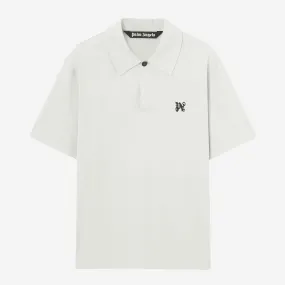 Palm Angels Monogram One Button Polo Shirt