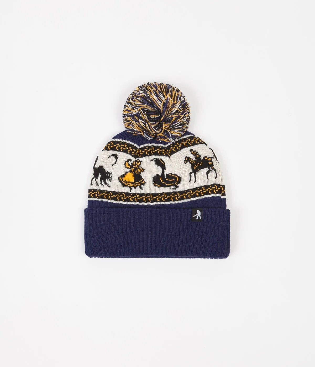 Pass Port Doily Pompom Beanie - Navy