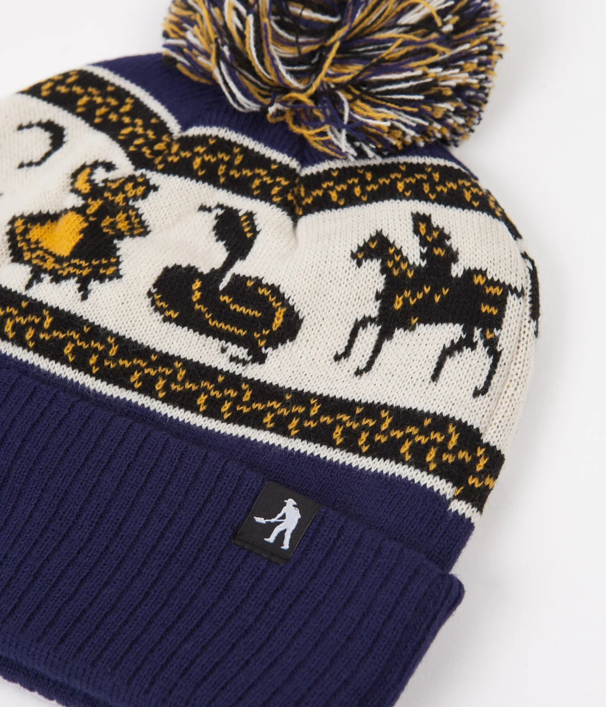 Pass Port Doily Pompom Beanie - Navy
