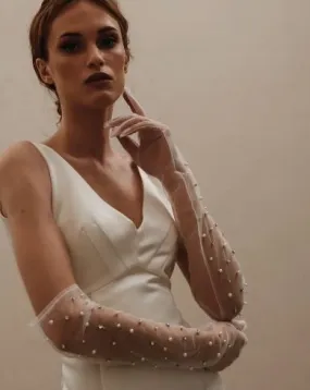 Pearl and Rhinestone Gloves