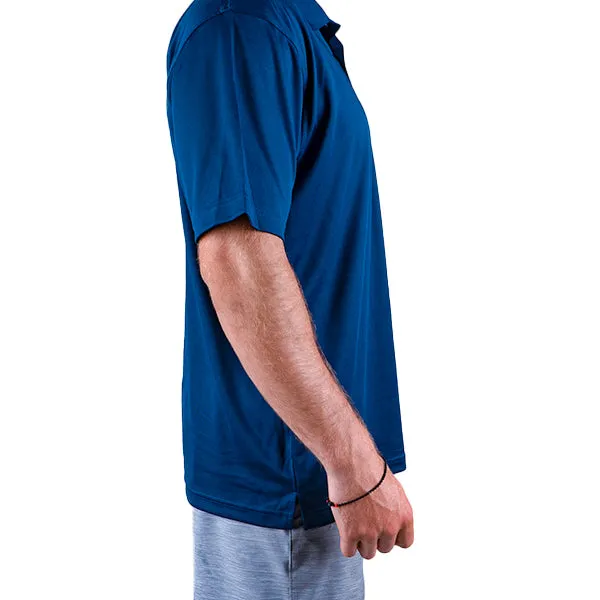 Performance Polo | Navy | Cyan Shield