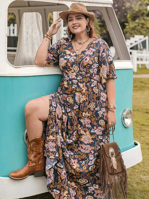Plus Size yellow maxi Dress
