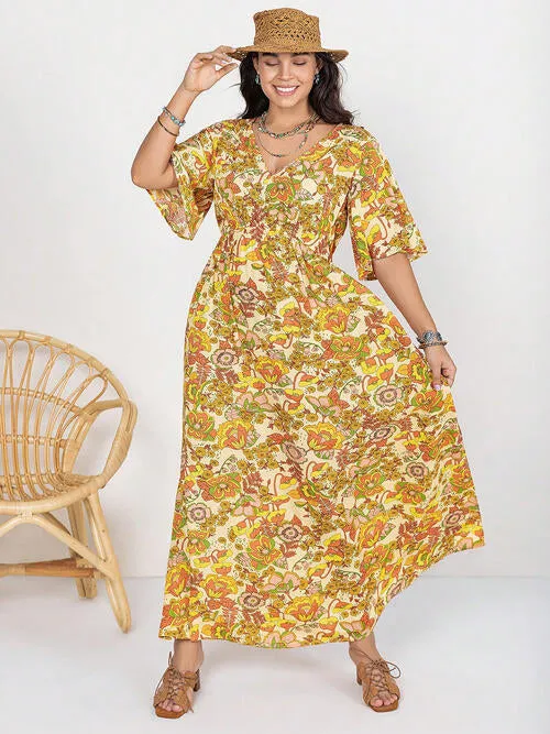Plus Size yellow maxi Dress