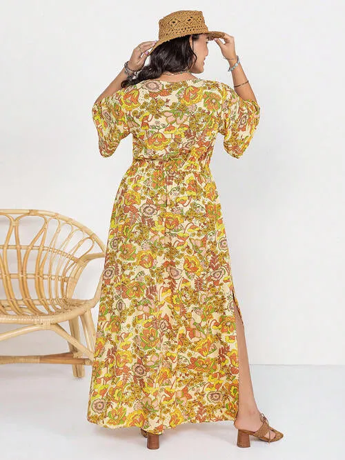 Plus Size yellow maxi Dress