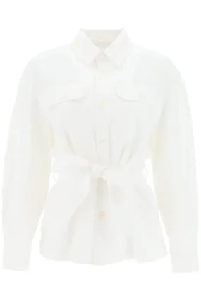 Polo ralph lauren belted linen shirt
