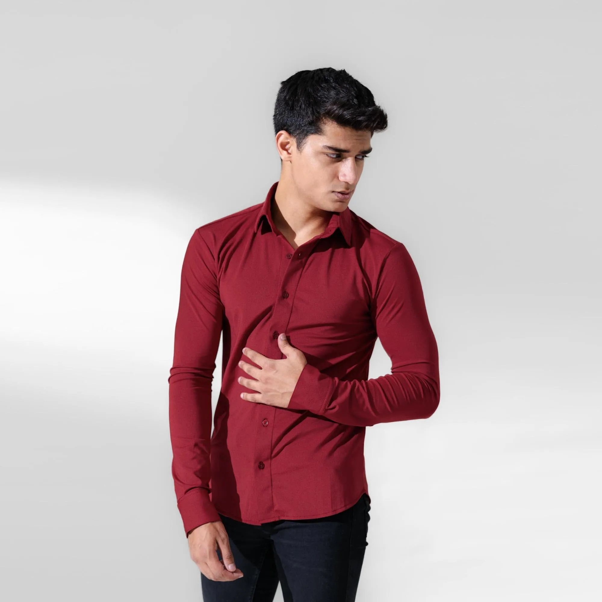 Polo Republica Slim Fit AirFlex: The Go-Anywhere Full Sleeves Shirt