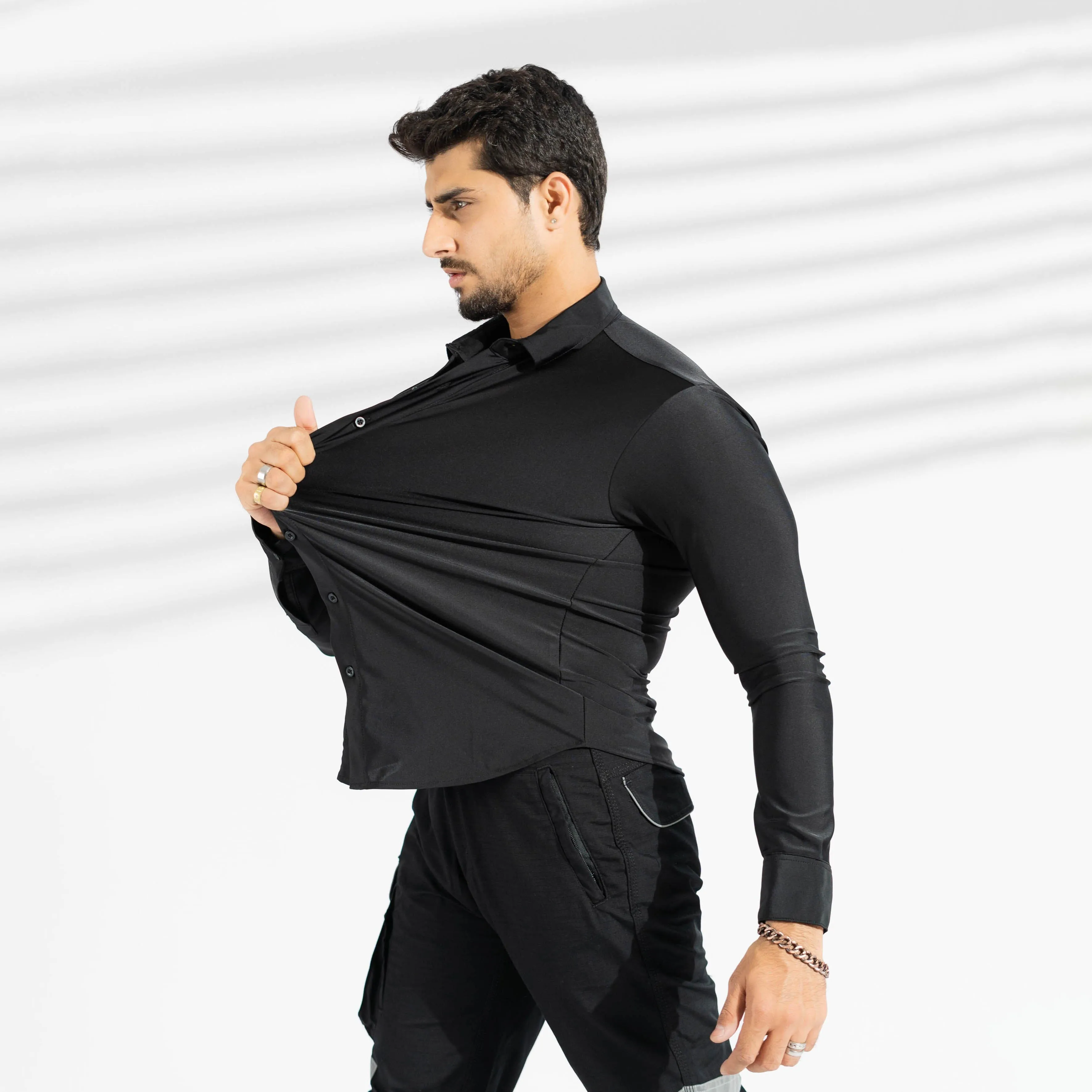 Polo Republica Slim Fit AirFlex: The Go-Anywhere Full Sleeves Shirt