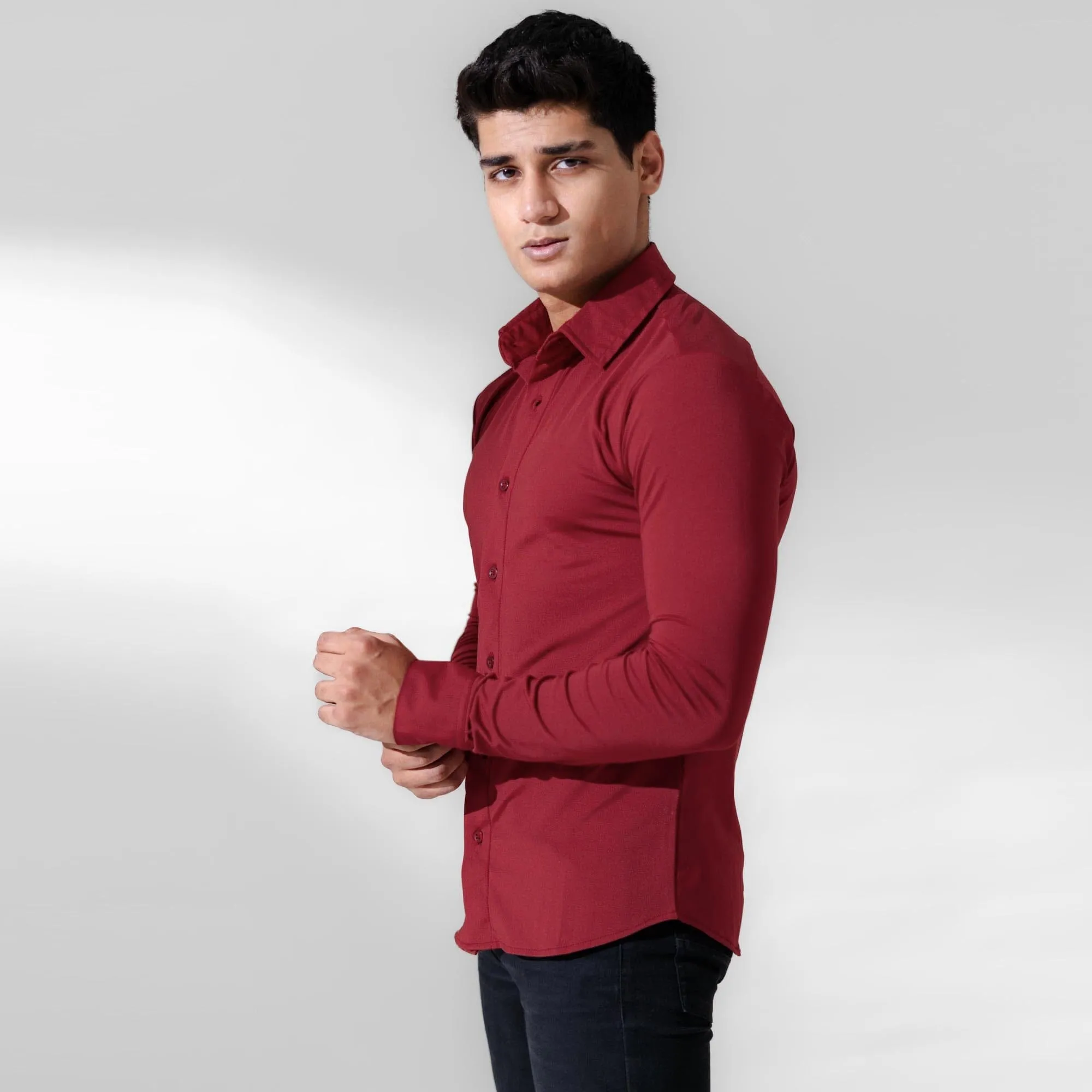 Polo Republica Slim Fit AirFlex: The Go-Anywhere Full Sleeves Shirt