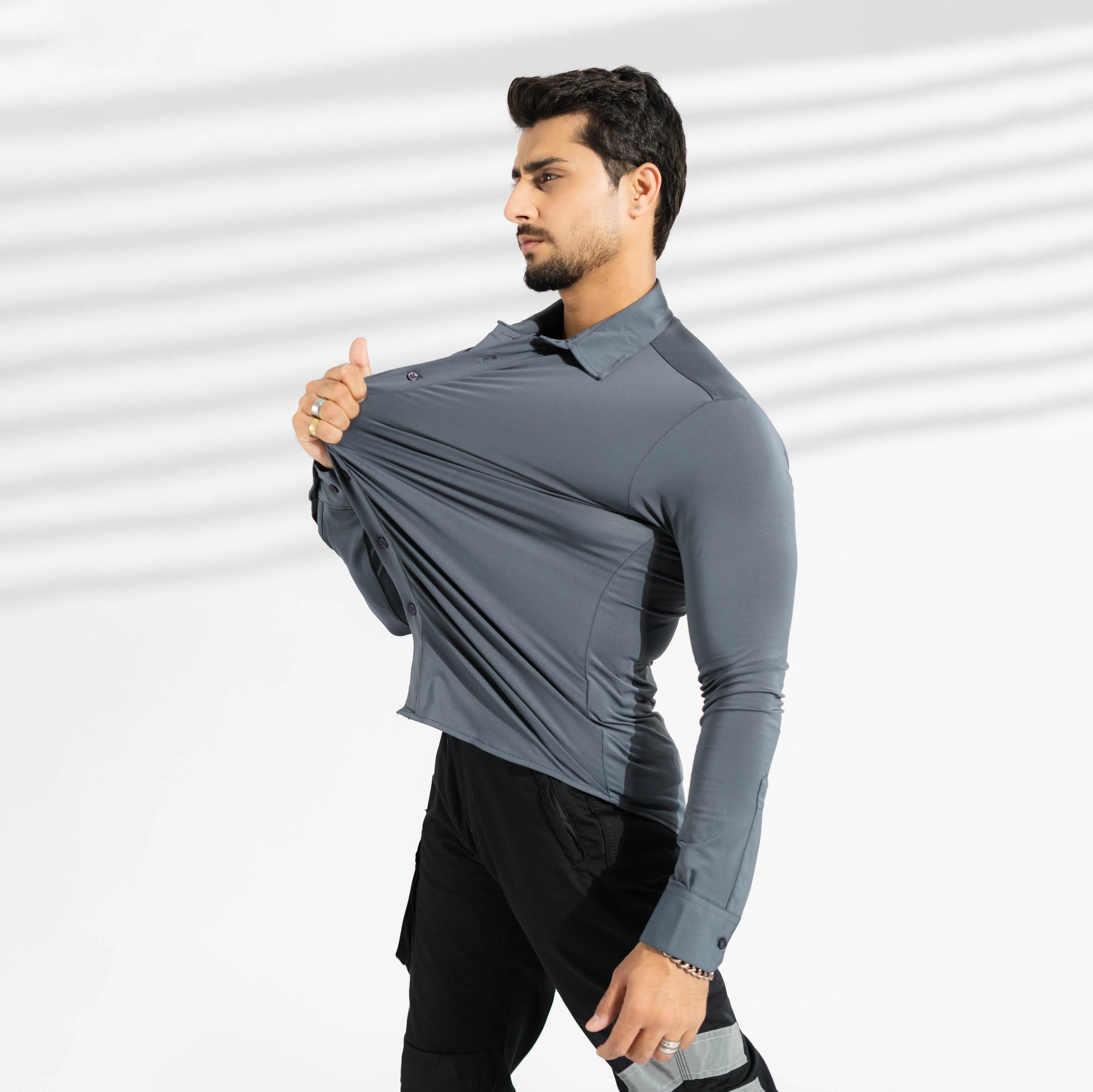 Polo Republica Slim Fit AirFlex: The Go-Anywhere Full Sleeves Shirt