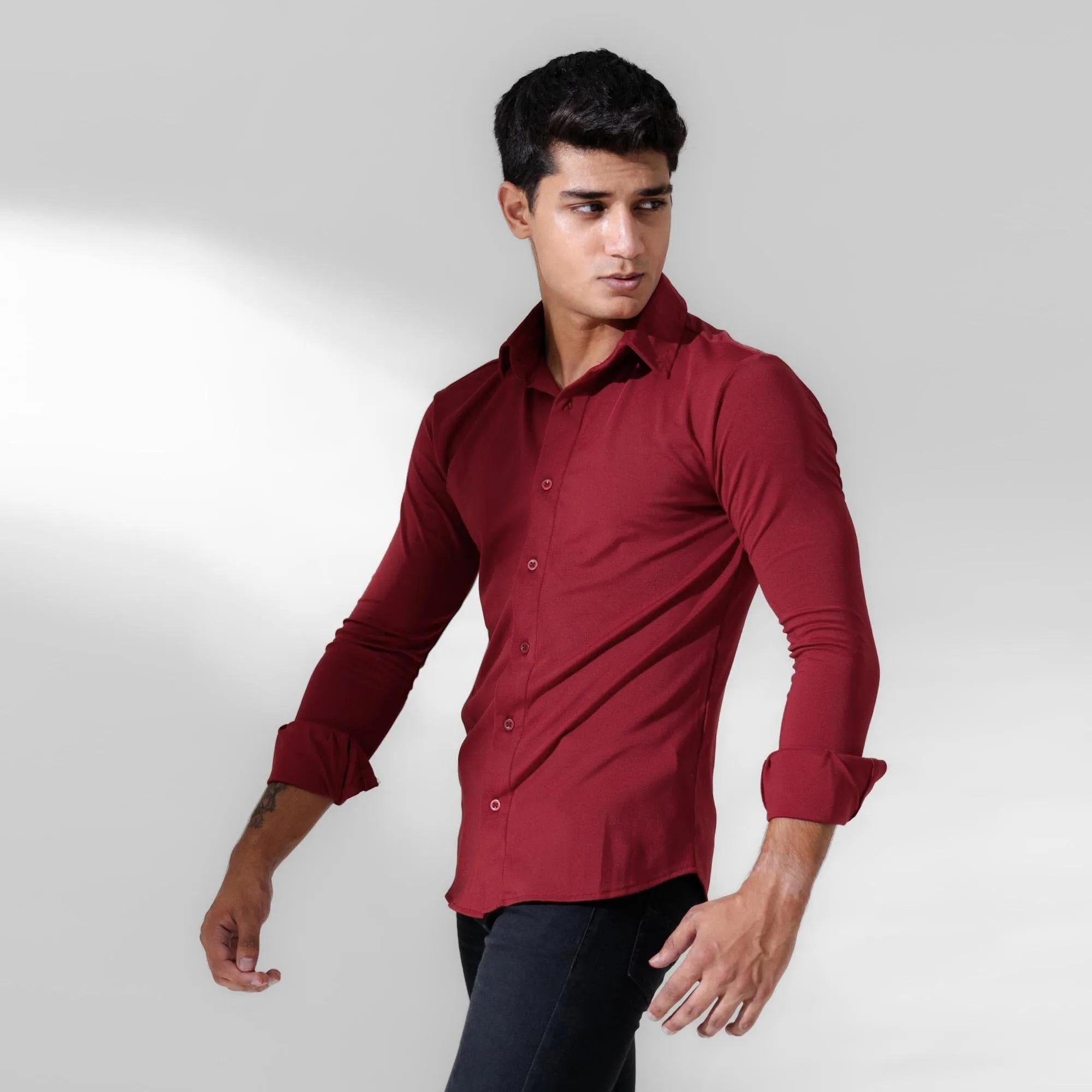 Polo Republica Slim Fit AirFlex: The Go-Anywhere Full Sleeves Shirt