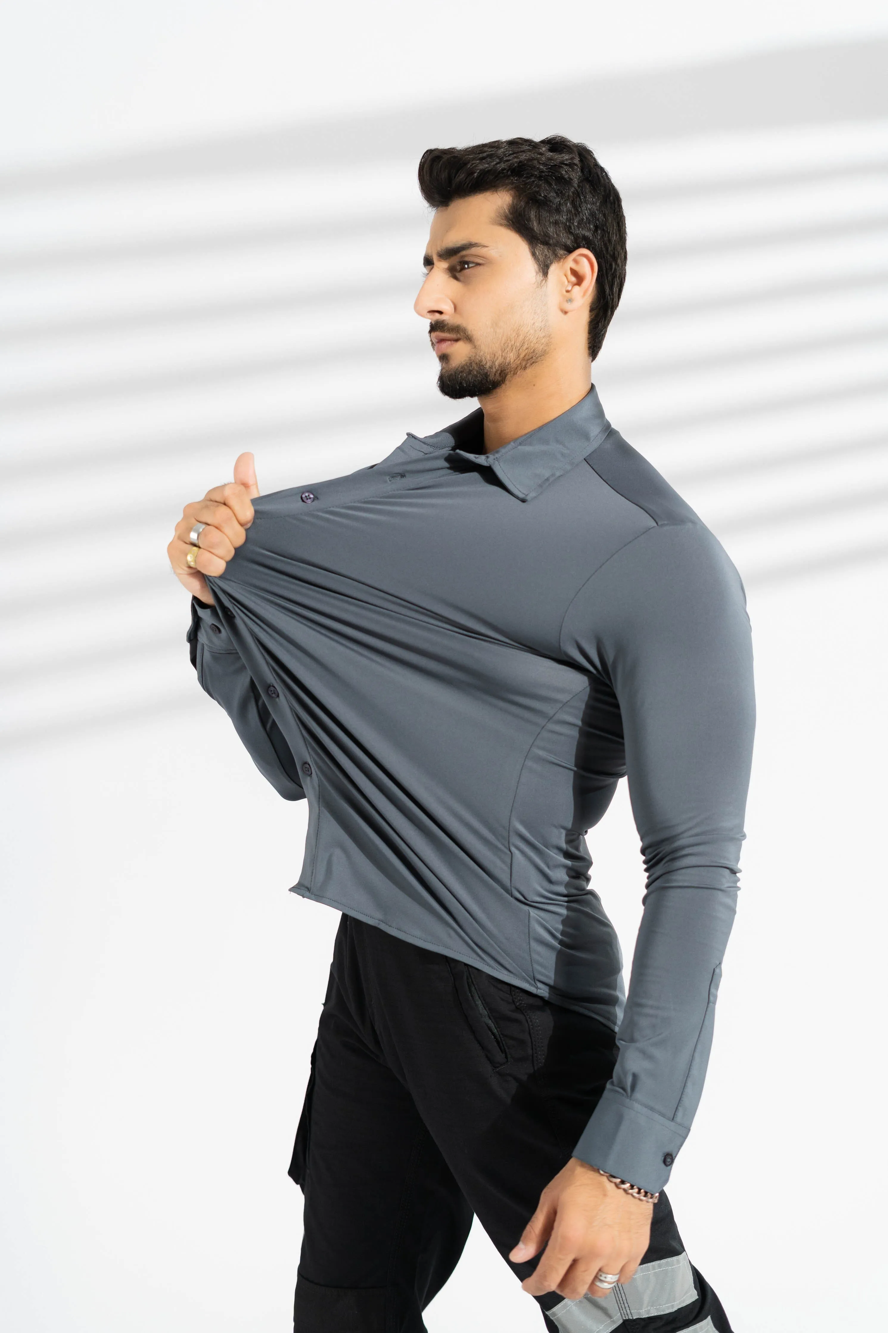 Polo Republica Slim Fit AirFlex: The Go-Anywhere Full Sleeves Shirt