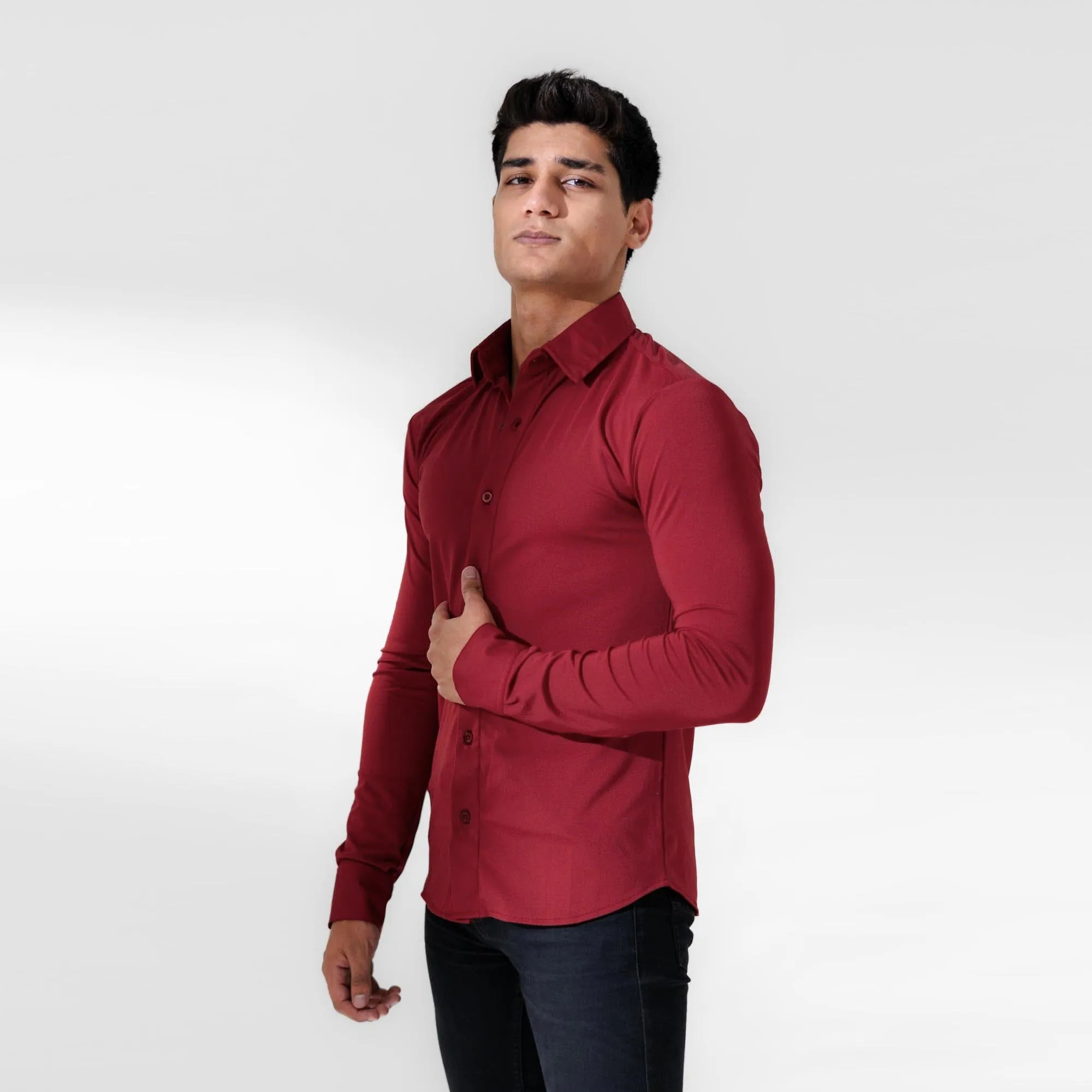 Polo Republica Slim Fit AirFlex: The Go-Anywhere Full Sleeves Shirt