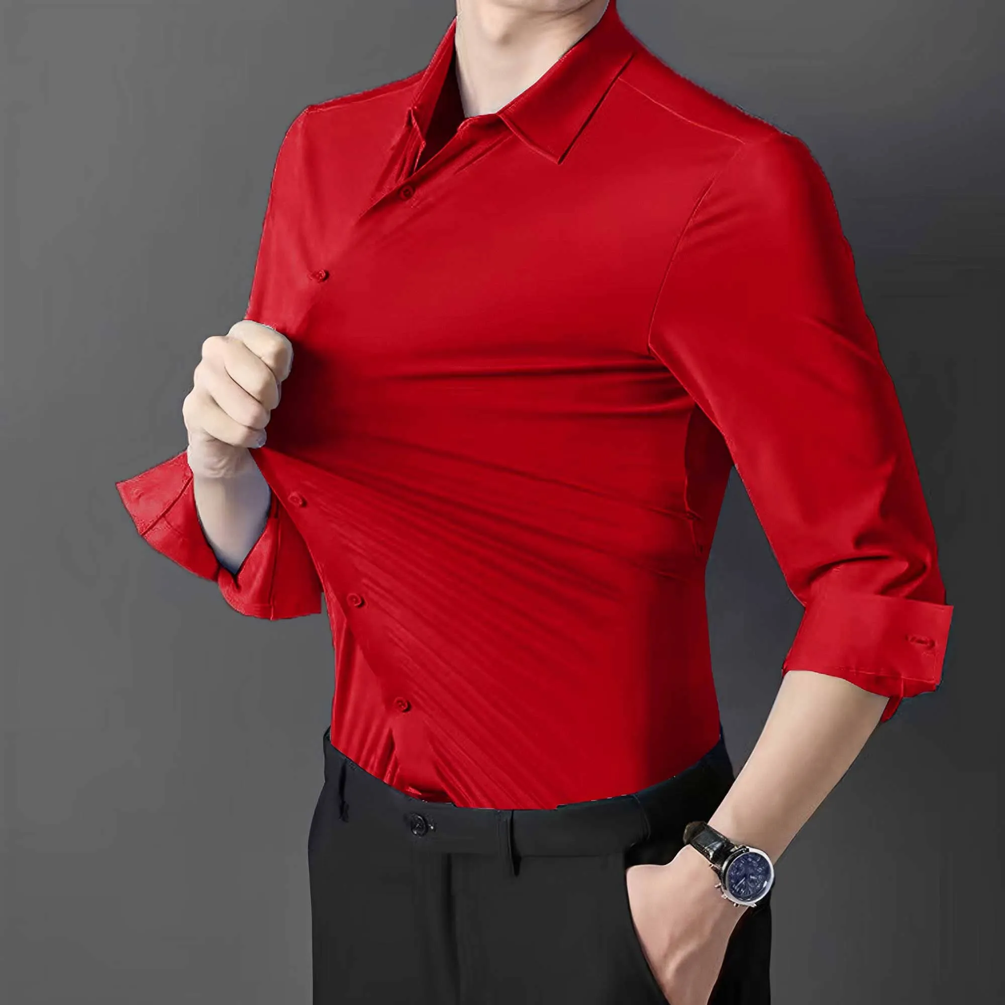Polo Republica Slim Fit AirFlex: The Go-Anywhere Full Sleeves Shirt