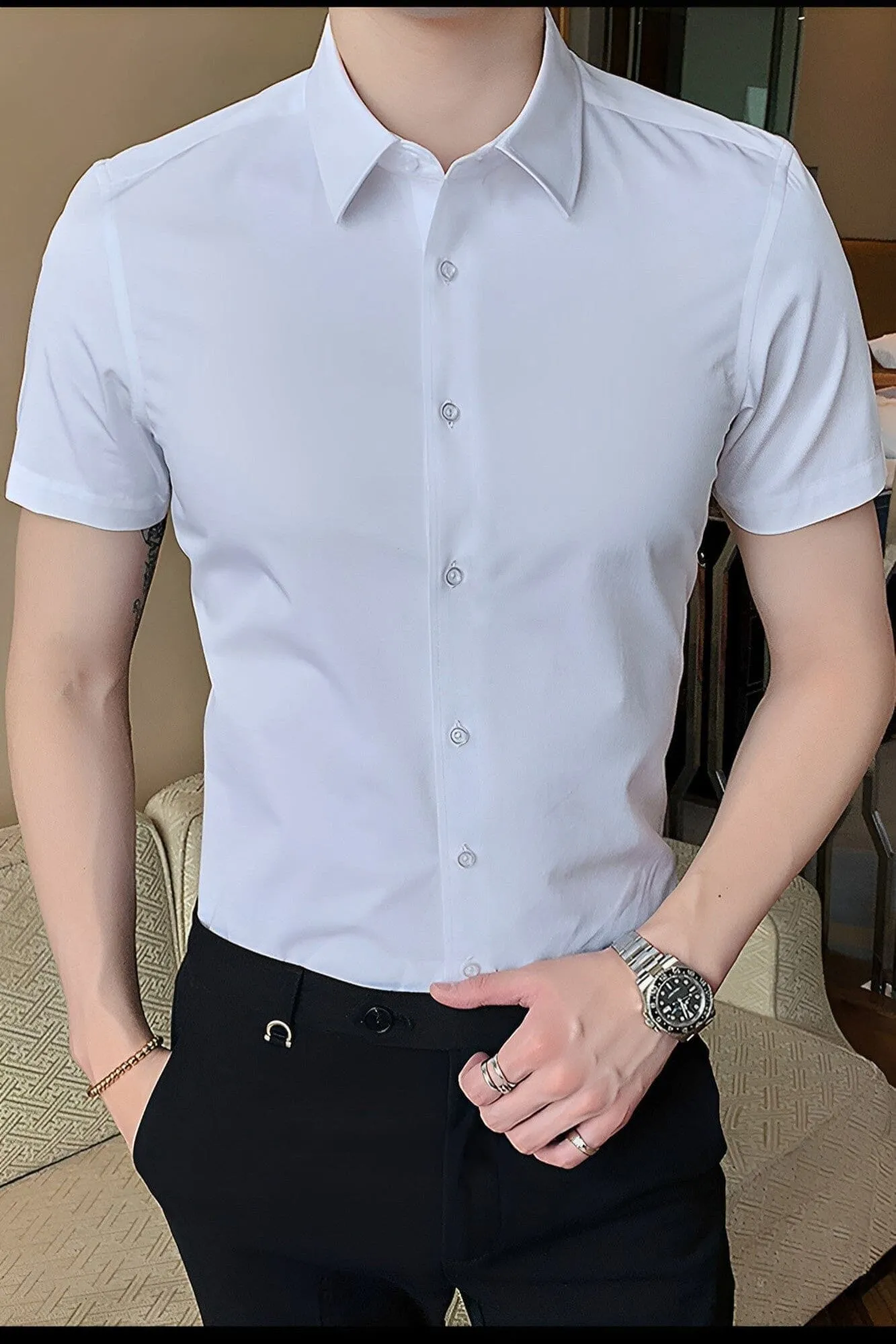 Polo Republica Slim Fit AirFlex: The Go-Anywhere Short Sleeves Shirt