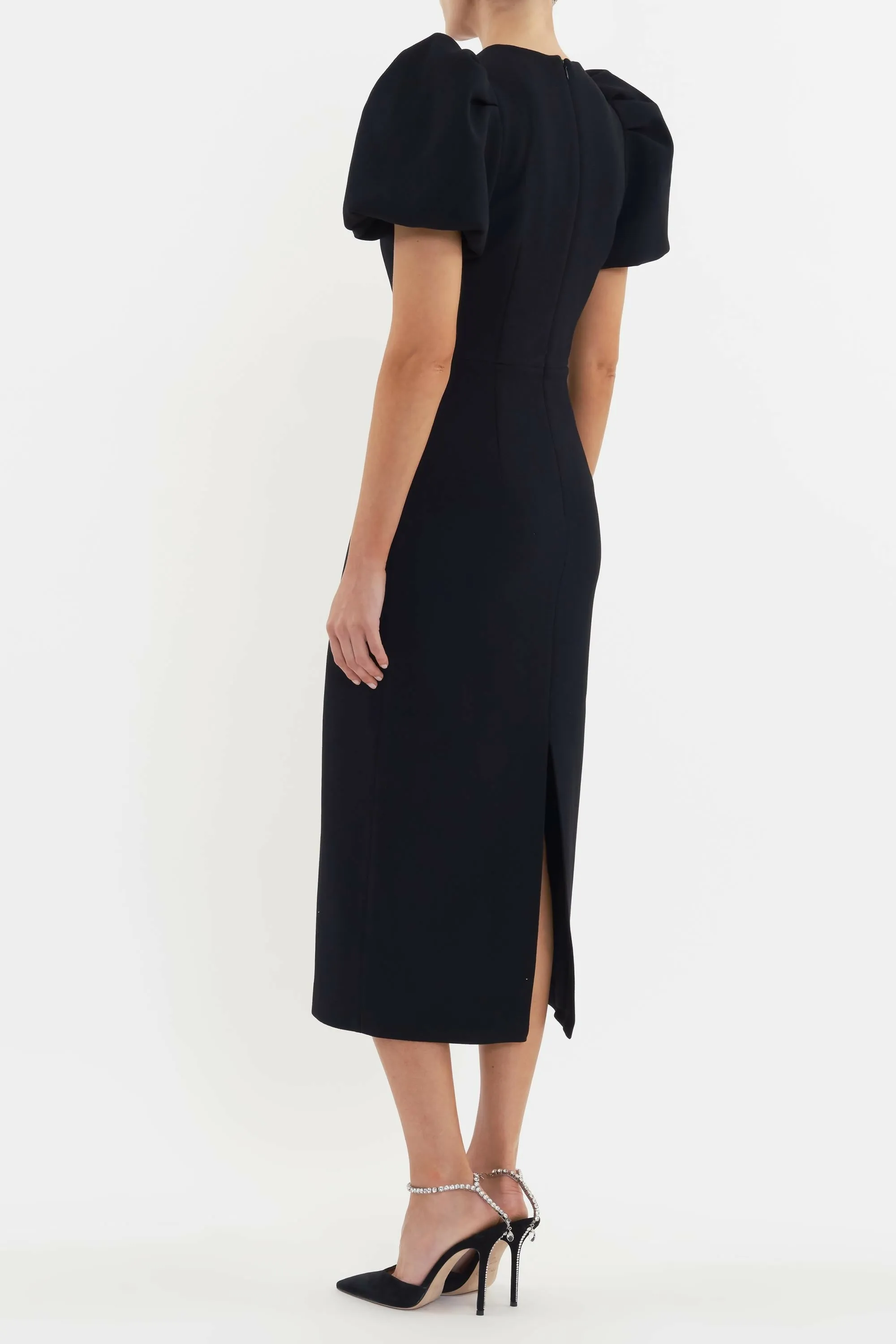 Rebecca Vallance Eliana Puff Sleeve Midi Size 14