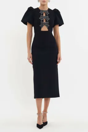 Rebecca Vallance Eliana Puff Sleeve Midi Size 14
