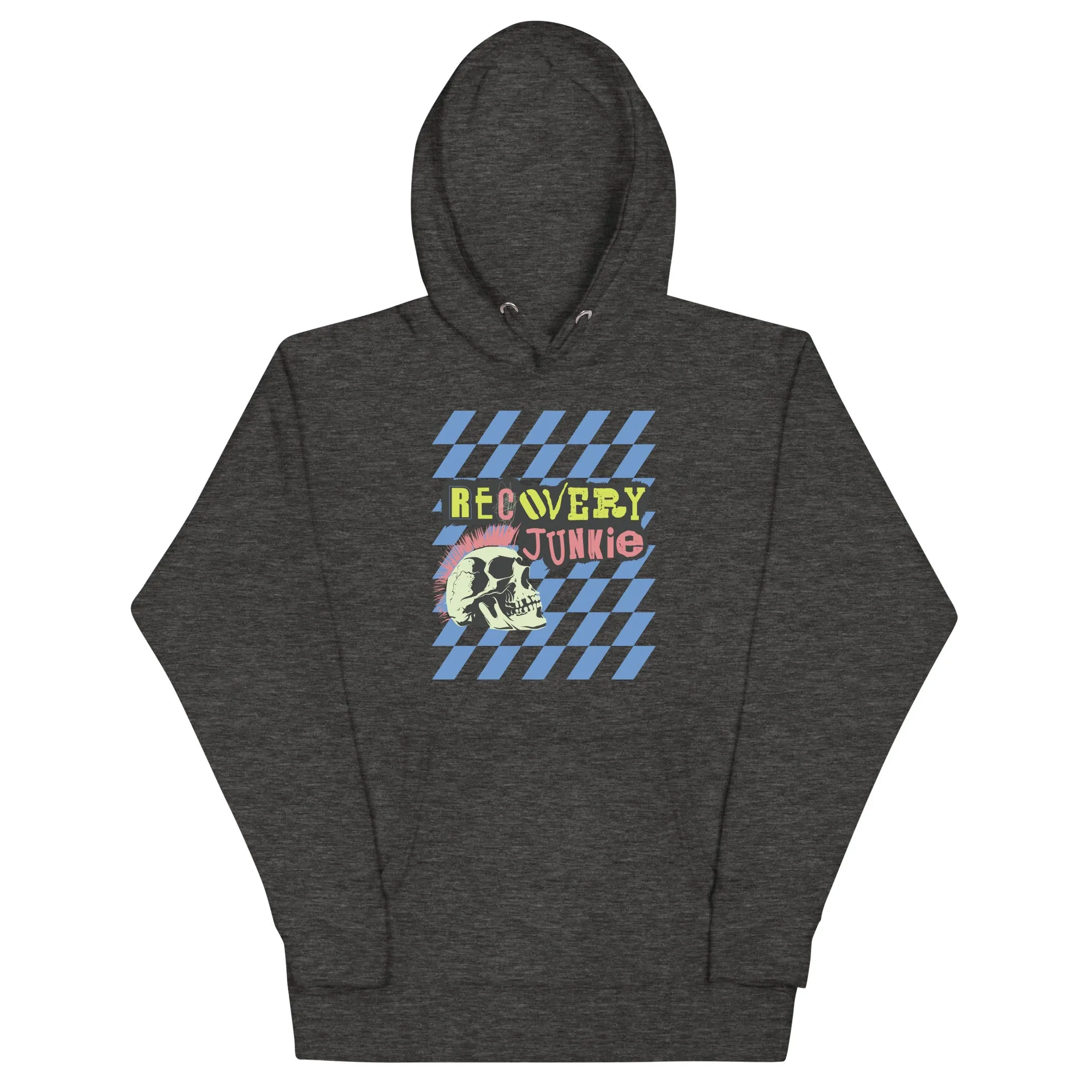 Recovery Junkie Mohawk Skull Unisex Hoodie