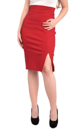 Red Slit Skirt